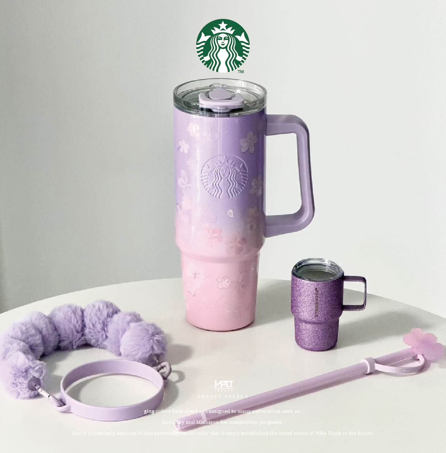 Starbucks 星巴克 暮櫻翩翩 2026春季系列 粉紫 櫻花 浮雕 粉紫 冰壩杯禮盒組