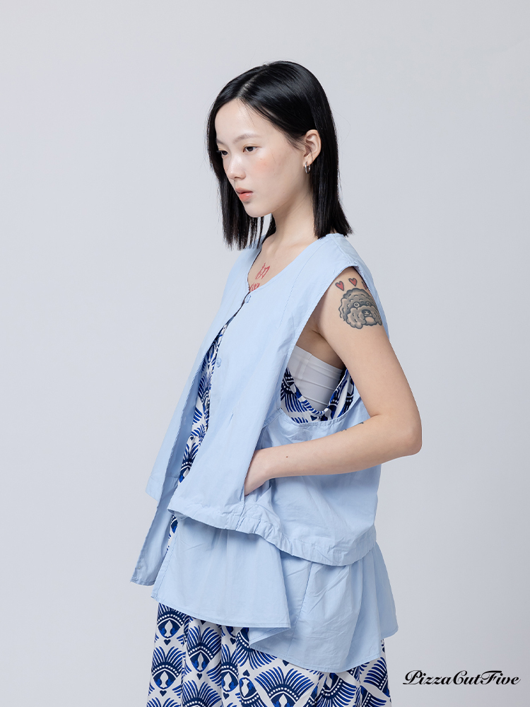 多層細節質感造型背心 PizzaCutFive PCF262411010