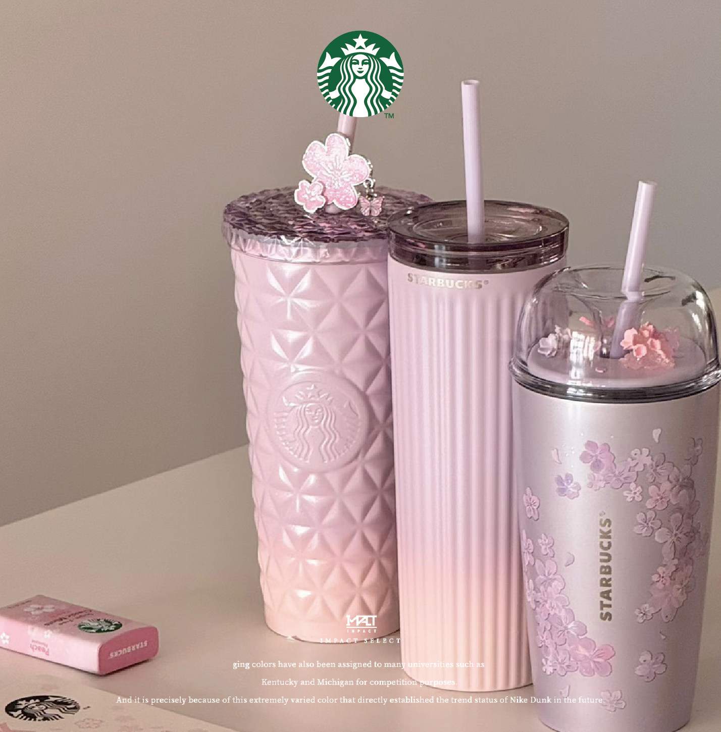 Starbucks 星巴克 暮櫻翩翩 2026春季系列 粉紫 櫻花 浮雕 格菱 水杯
