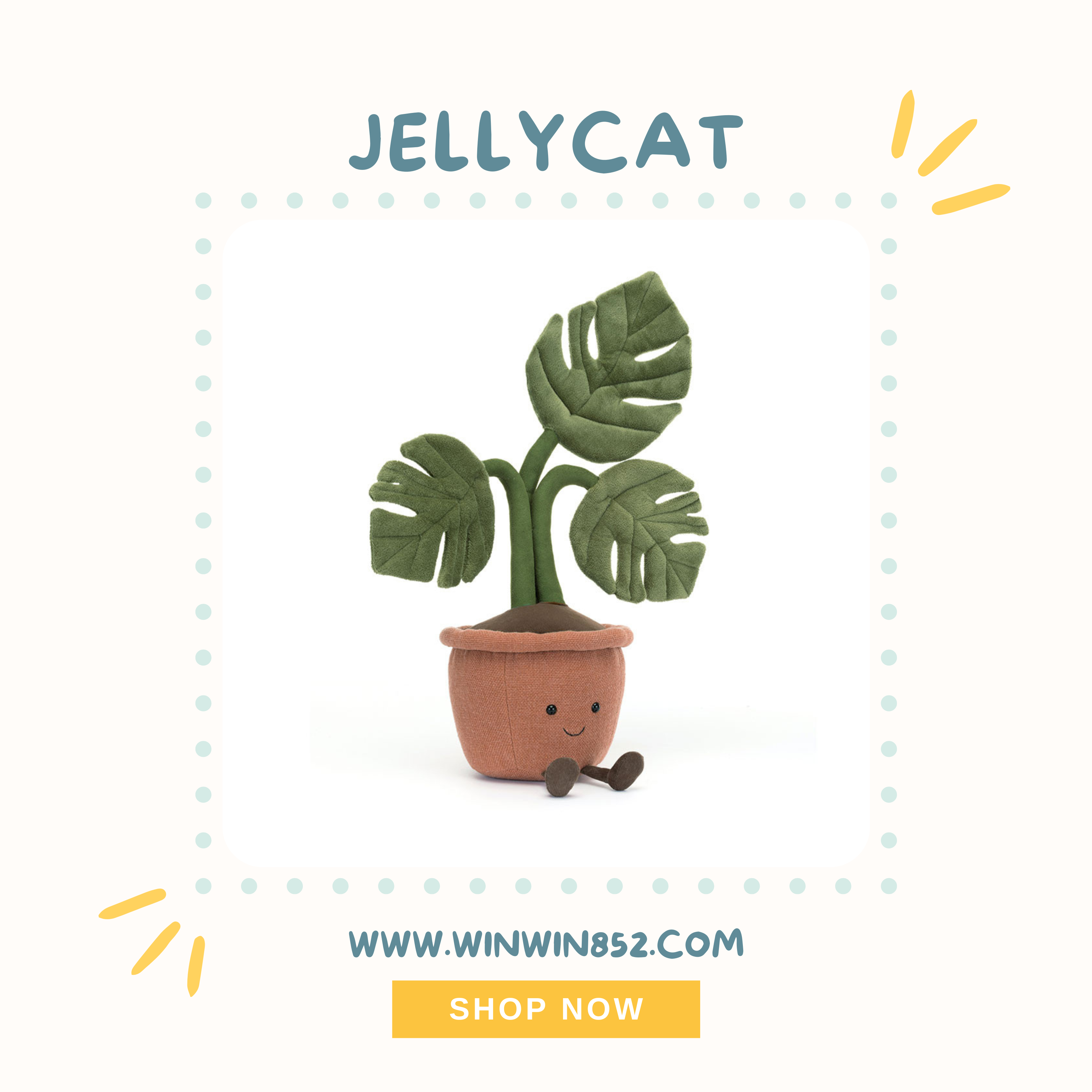 Jellycat Amuseables Monstera Plant