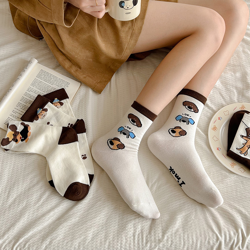 《03023》大耳朵狗狗短襪