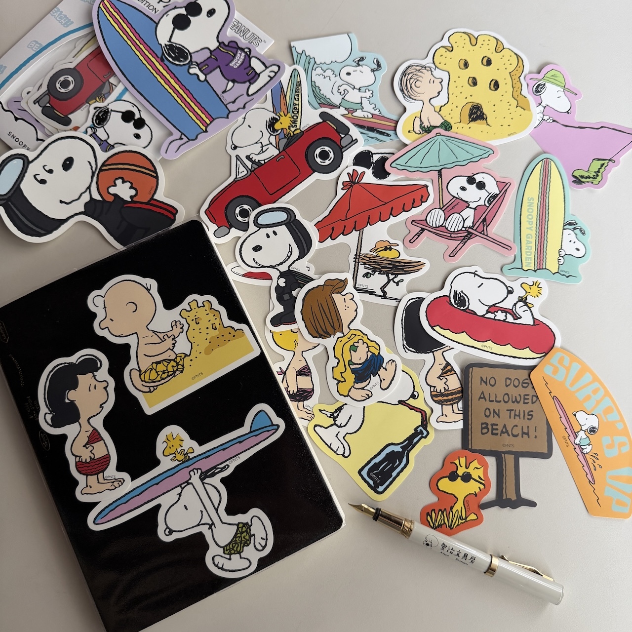 海灘_Snoopy Garden 限定版貼紙包 24入｜日本Snoopy