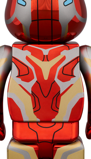 BEARBRICK IRON MAN MARK 85 CHROME Ver. 100％ & 400％