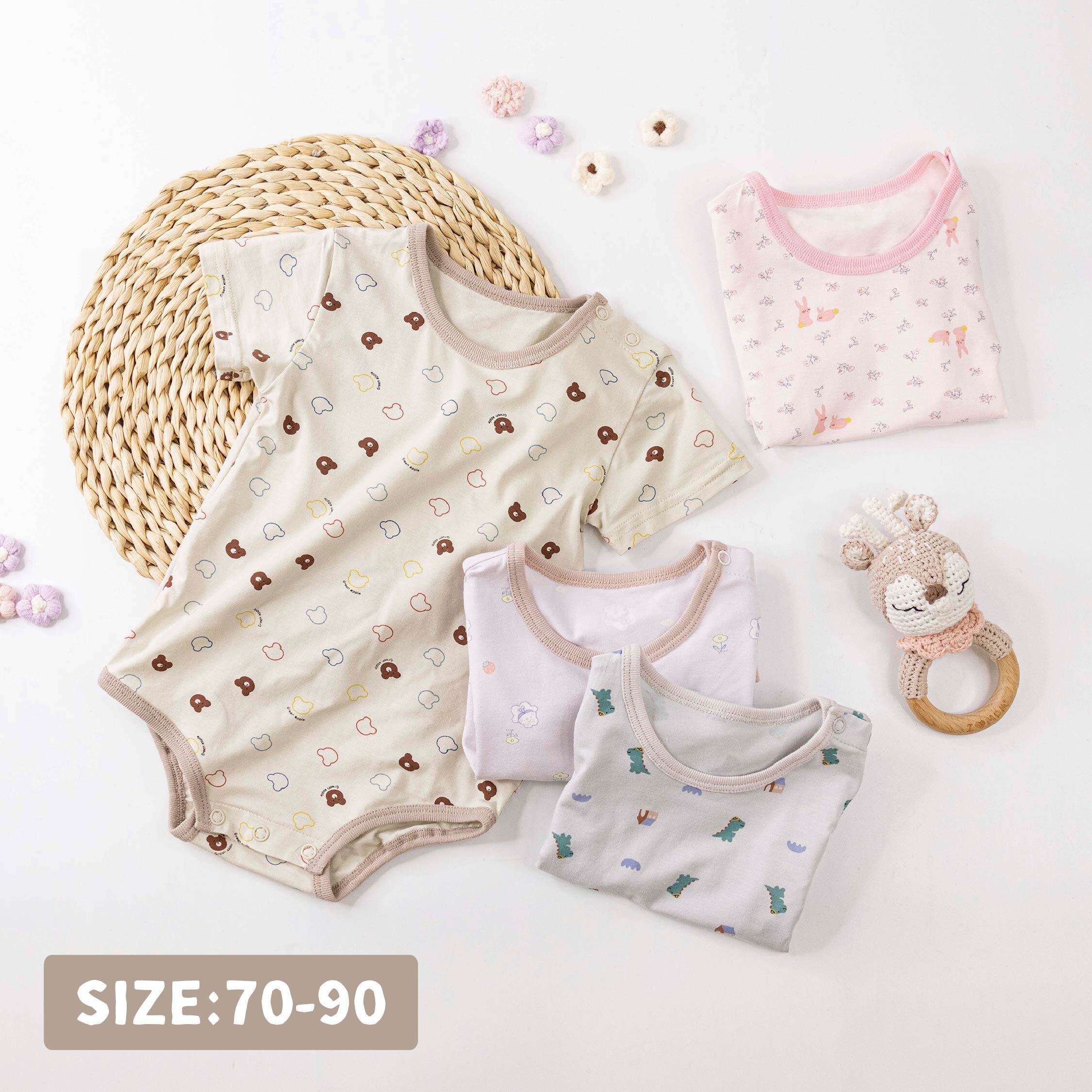 【JB0550】MIT彈力印花點秀包屁衣＊四色