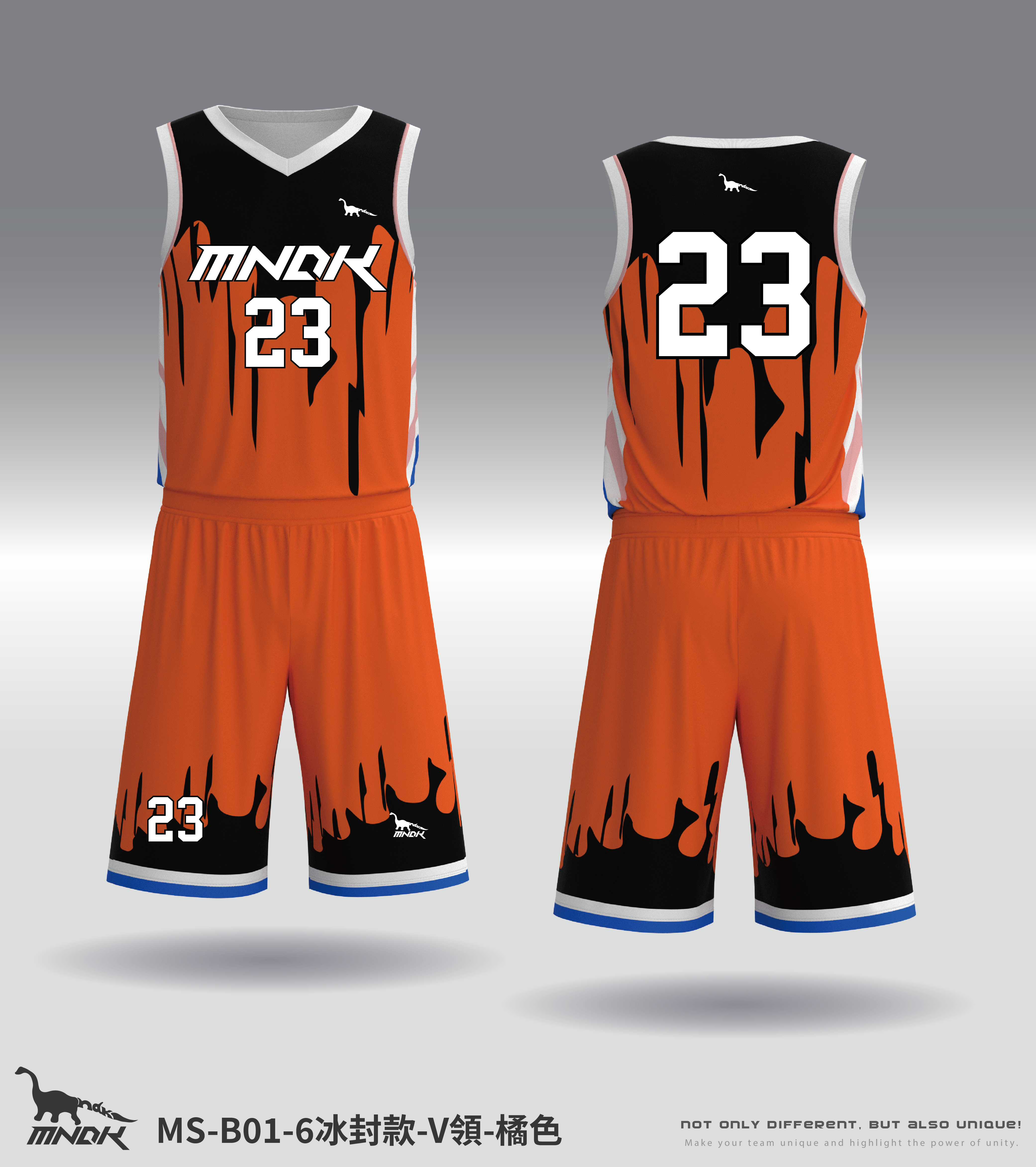 MNDK莫納帝克｜客製化團體服｜專業運動服｜公司制服｜台中basketball MS-B01-6冰封款