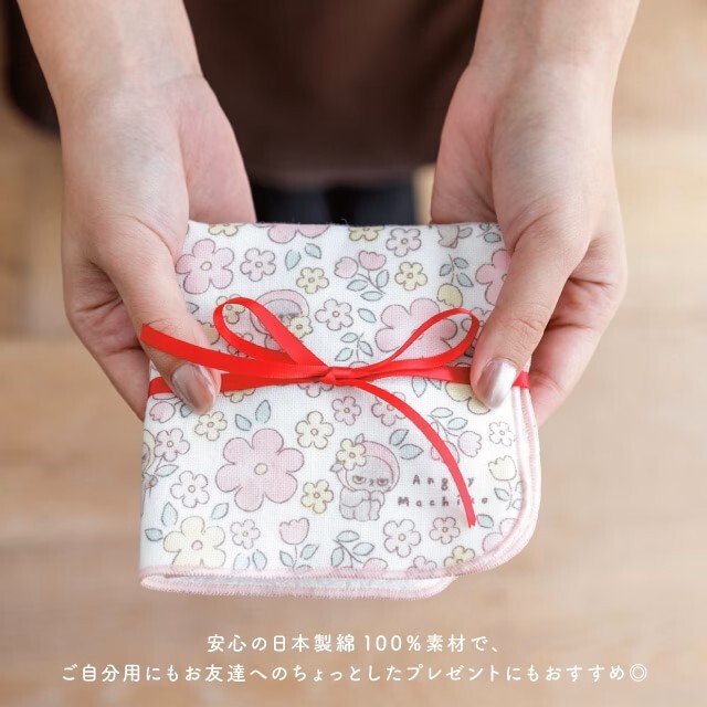 [Angry Machiko] 真知子粉紅色花系列 紗布手帕