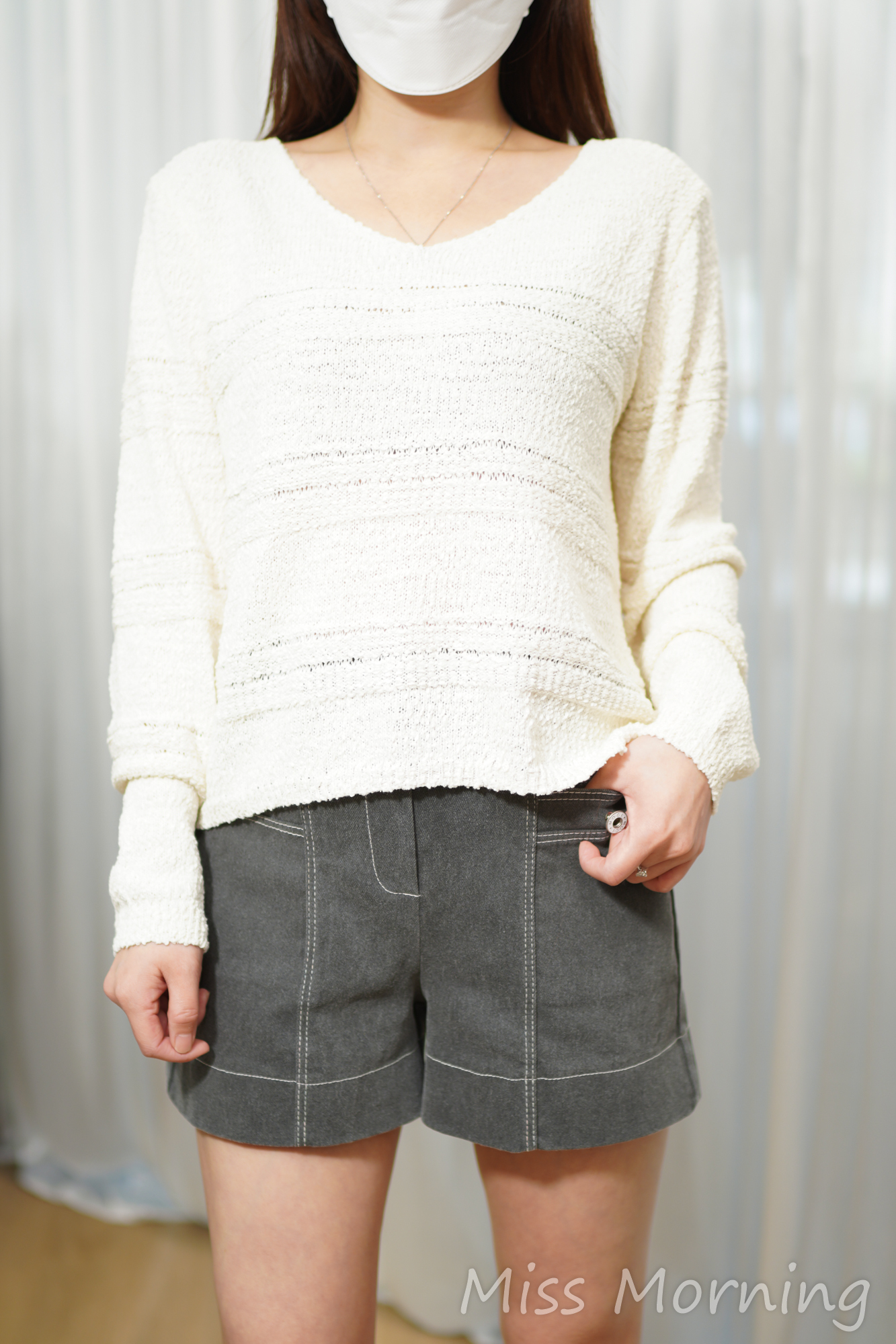 V領混織上衣(15070)