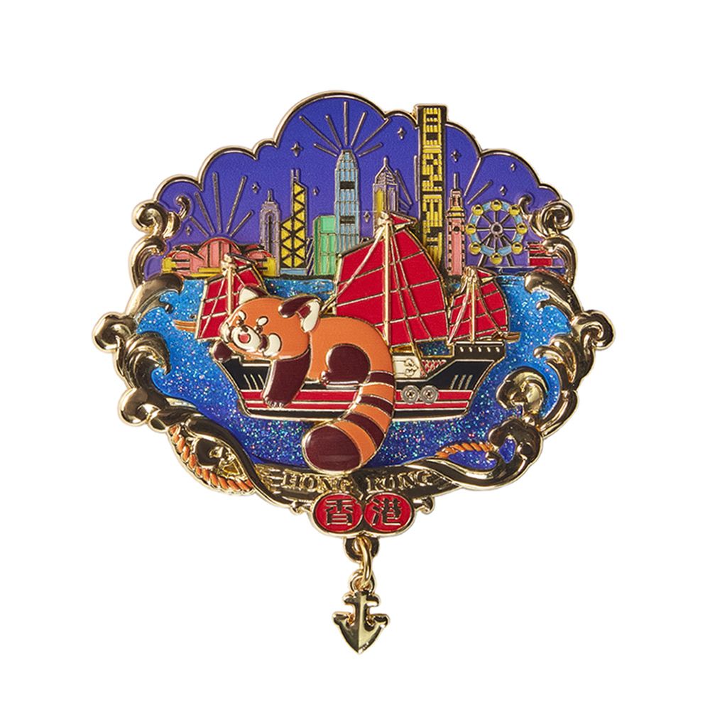 小熊貓遊香港可動冰箱貼