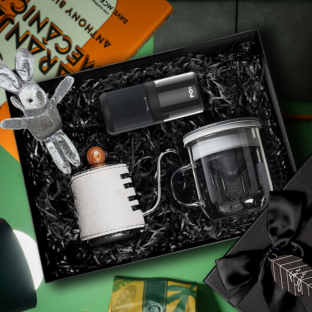 PO: 丹麥電動手沖咖啡三件禮盒組(咖啡壺/玻璃杯350ml/電動磨豆機)