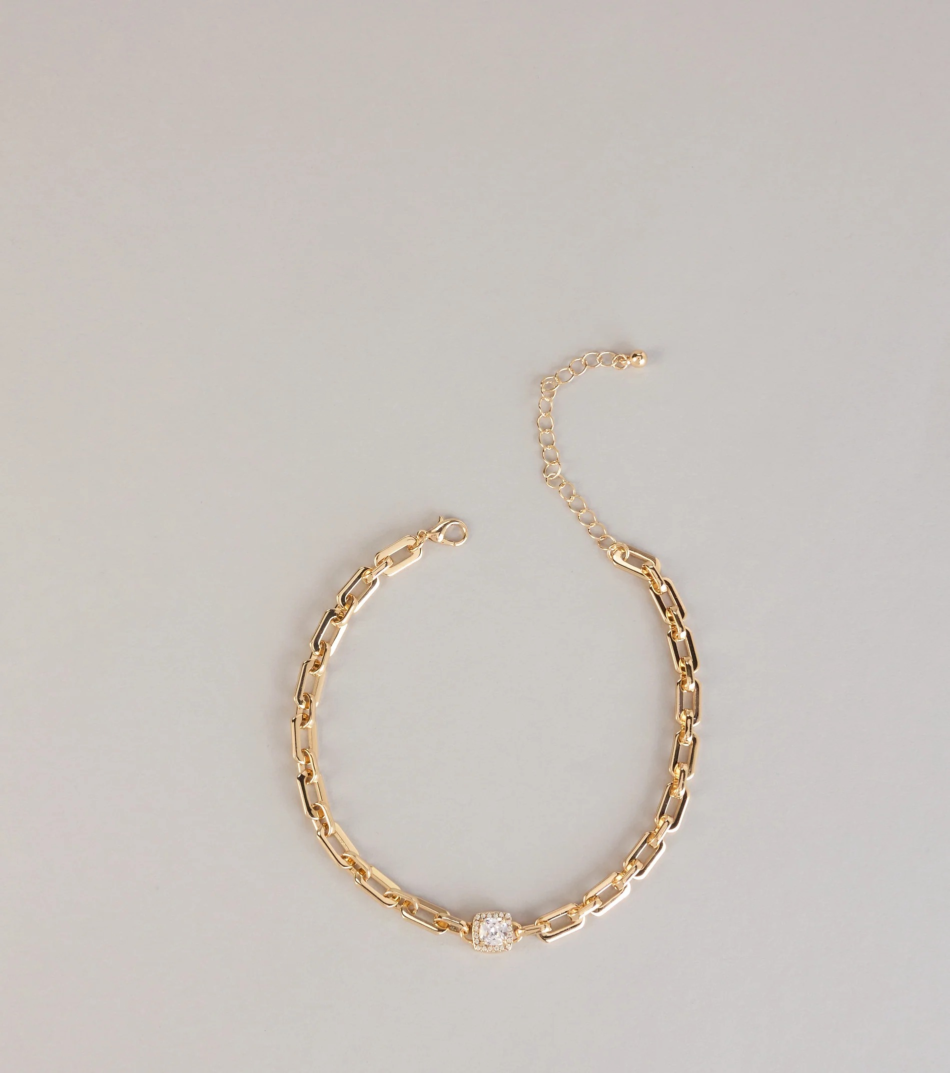 Lux Gold金色水鑽鍊飾頸鍊