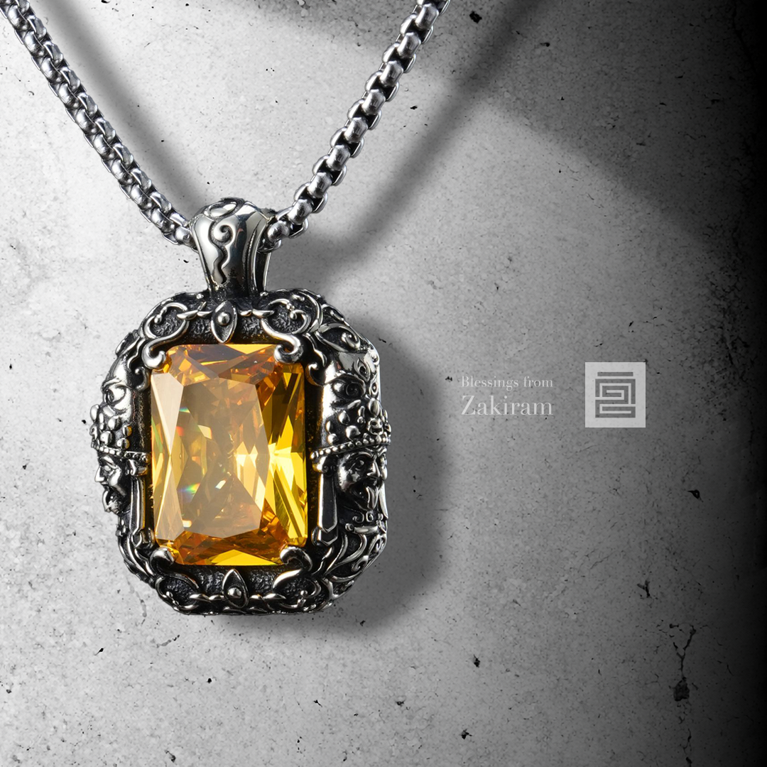 扎基拉姆 正財 鋯石項鍊