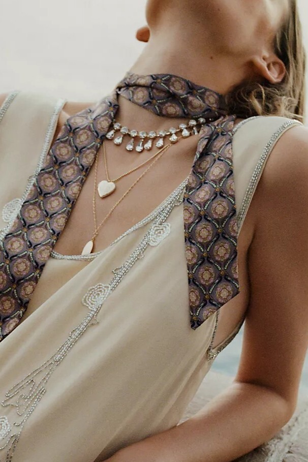 USA Glam美國金色鑽領蕾絲項鍊