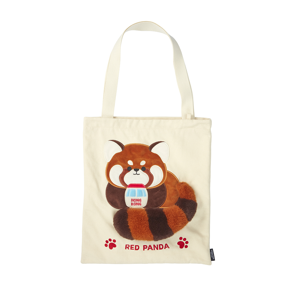 小熊貓抱纜車帆布袋