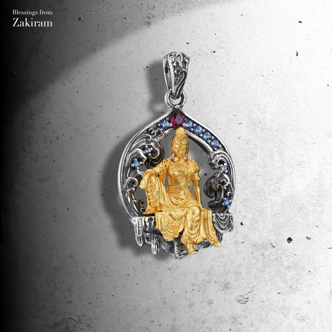 925銀 水月觀音 吊墜