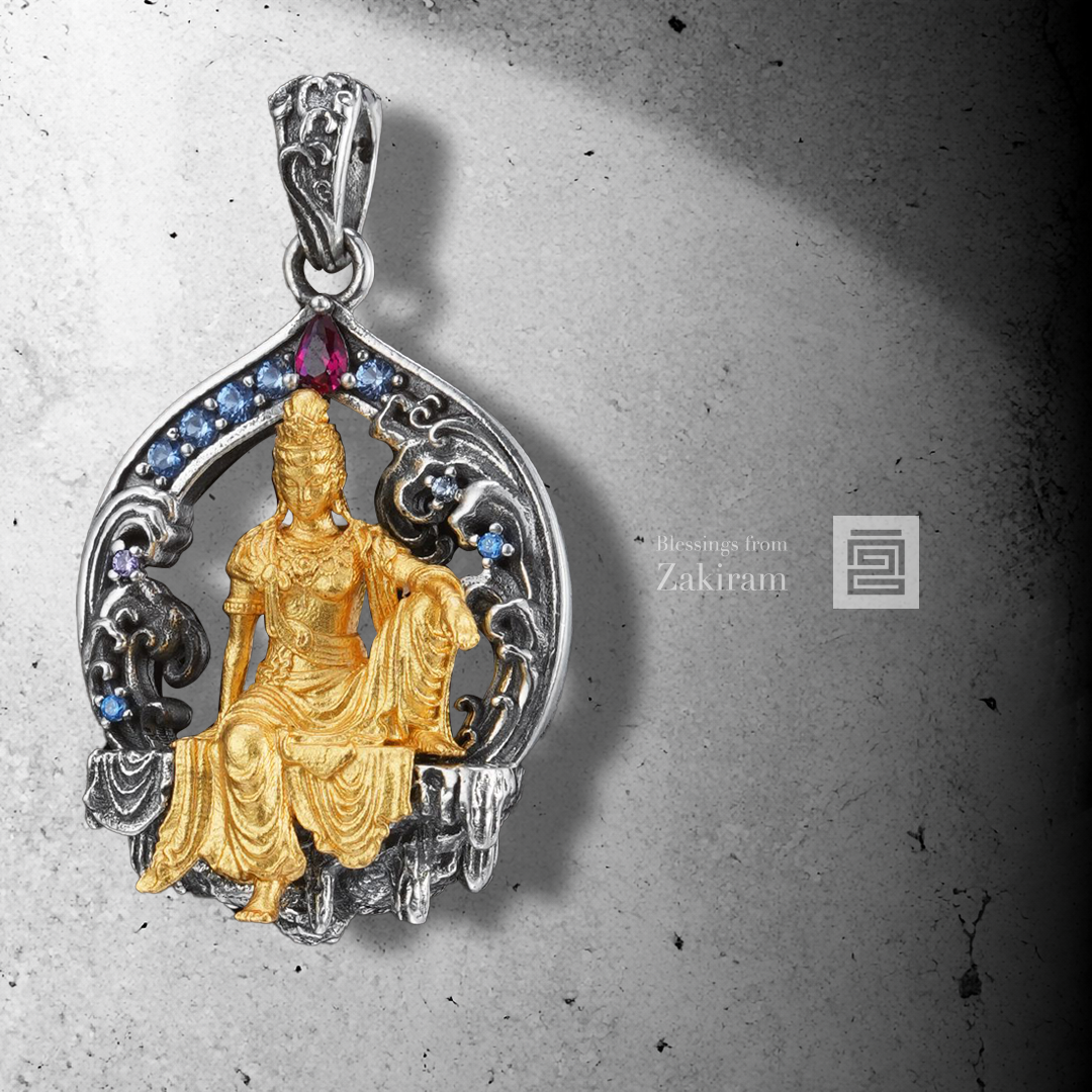 925銀 水月觀音 吊墜