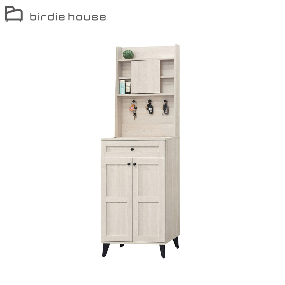 柏蒂家居-維恩2尺二門一抽鞋櫃/玄關展示櫃/收納置物櫃-附鑰匙收納掛勾