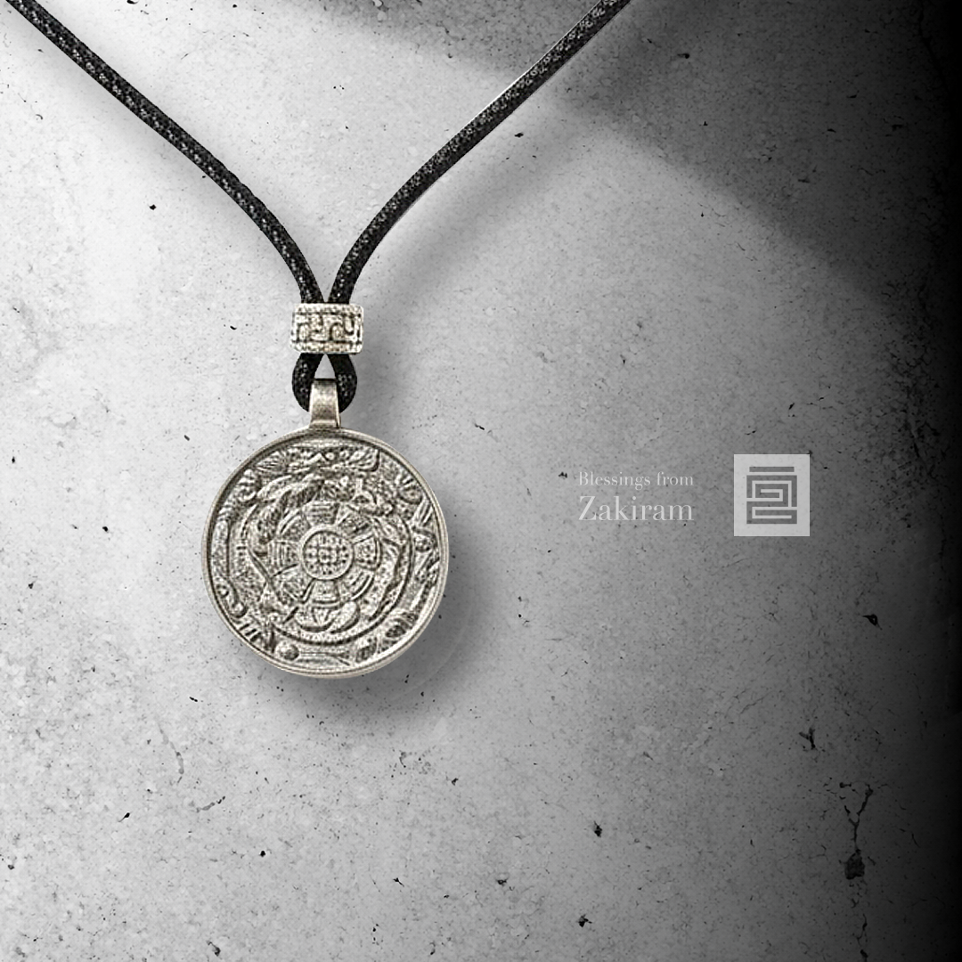 蓮花生大士 九宮八卦 小吊牌項鍊