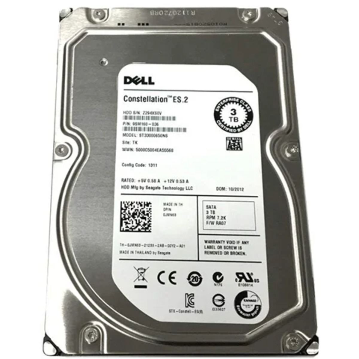 ST33000650SS SEAGATE 3.5" 3TB 7.2K RPM SAS LFF 6GB/S HDD (翻新)