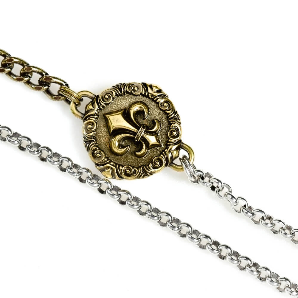 鳶尾花 短鍊 金屬褲鍊/腰鍊/錢包鍊－新品