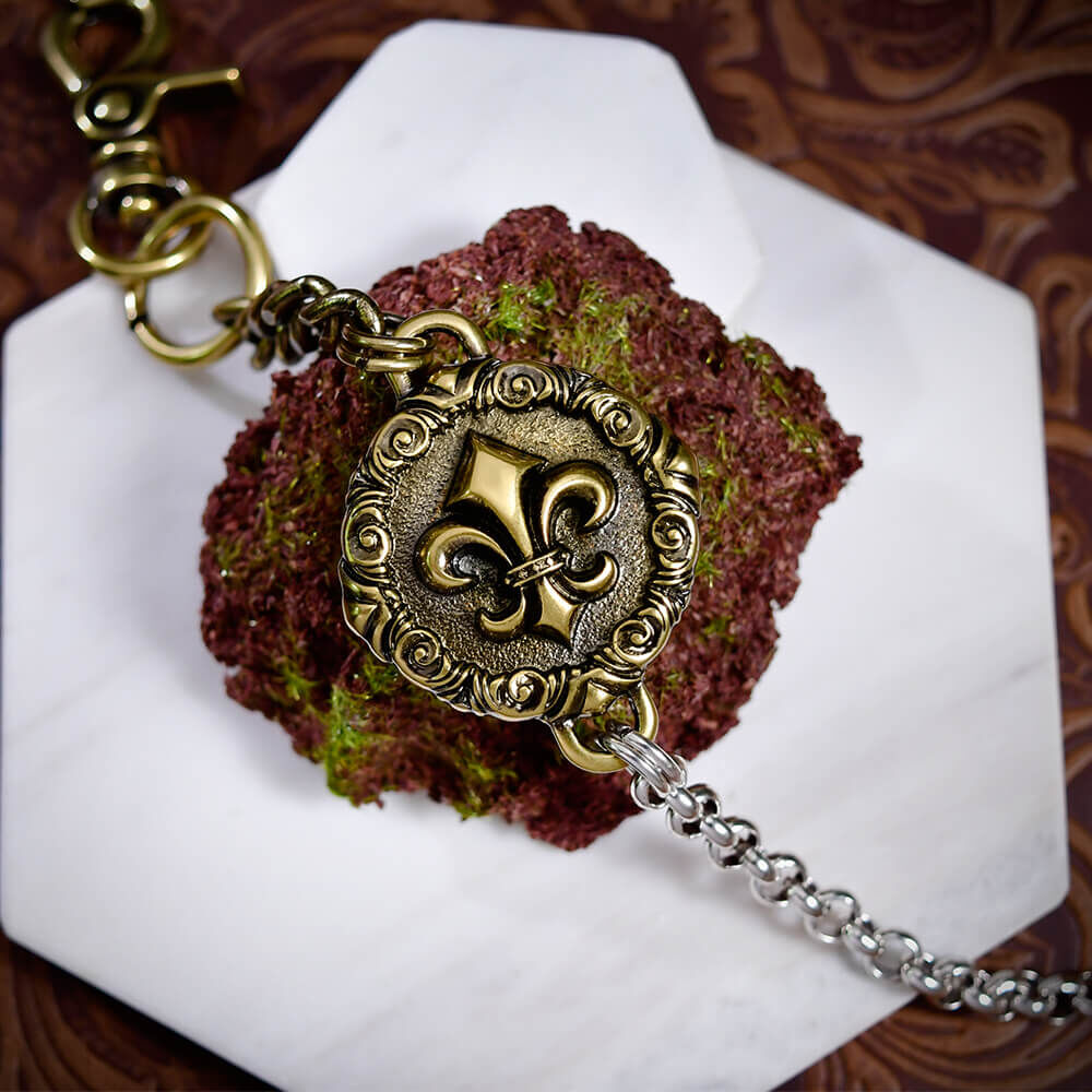 鳶尾花 短鍊 金屬褲鍊/腰鍊/錢包鍊－新品