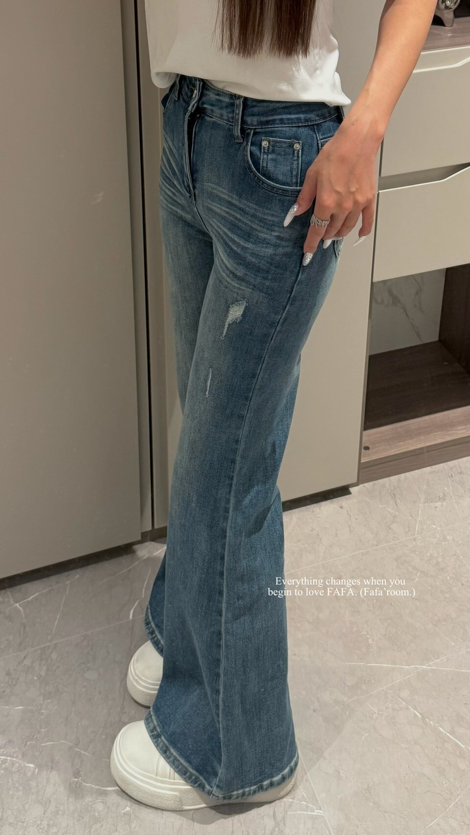 【Mar.3】R'1微刷破牛仔長褲