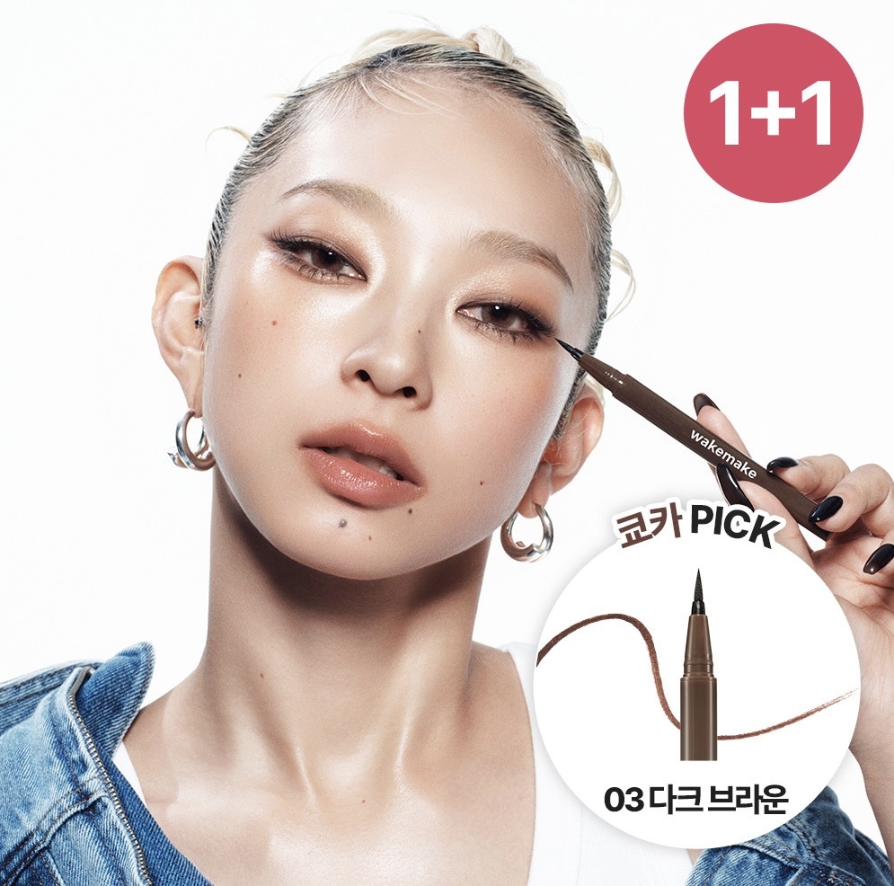 【1/3 - 7/3 韓國連線OY大促銷】全新升級款～Wakemake持久防暈眼線液 1+1 set