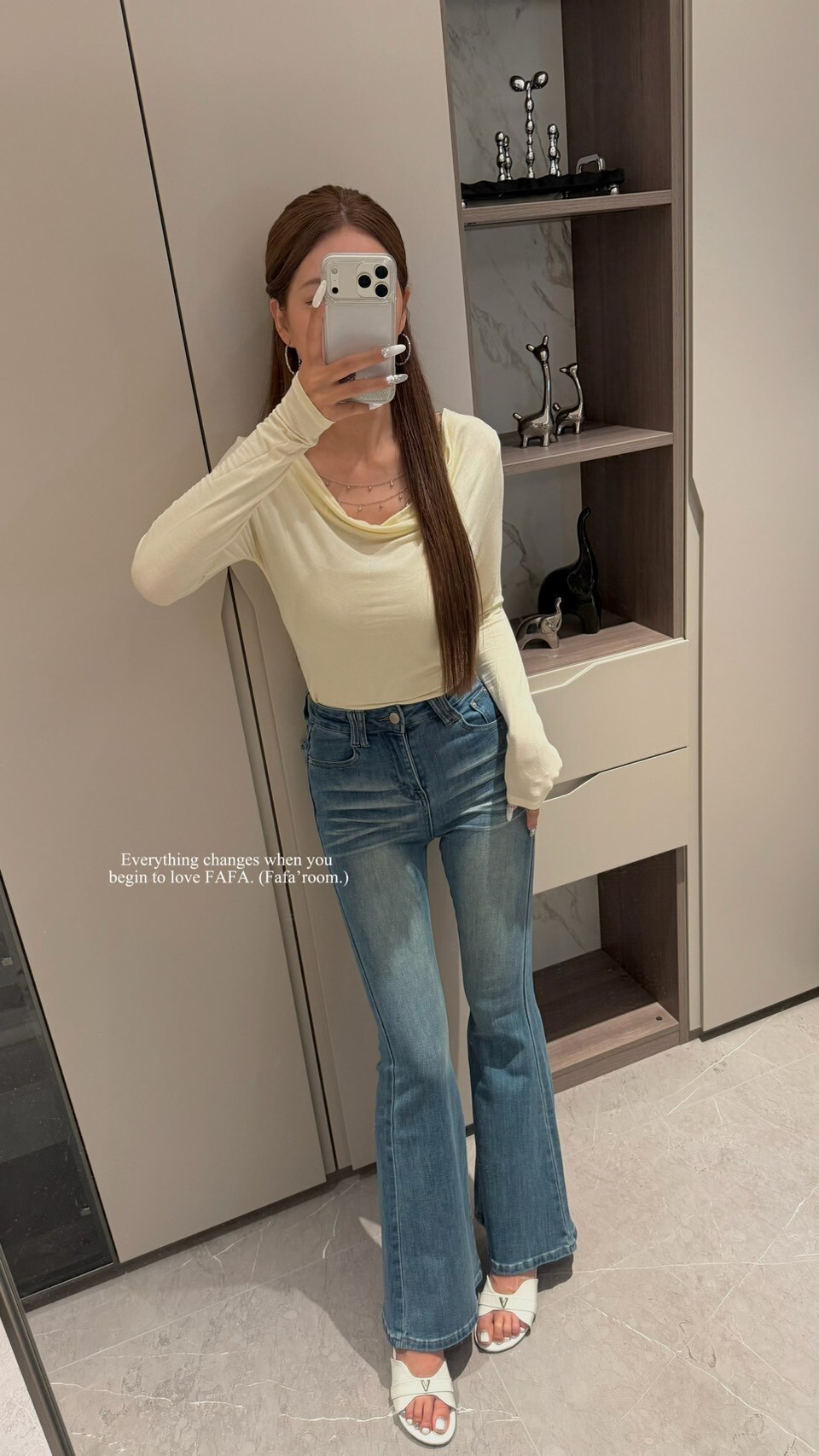 【Mar.3】R'2長腿微喇叭牛仔長褲