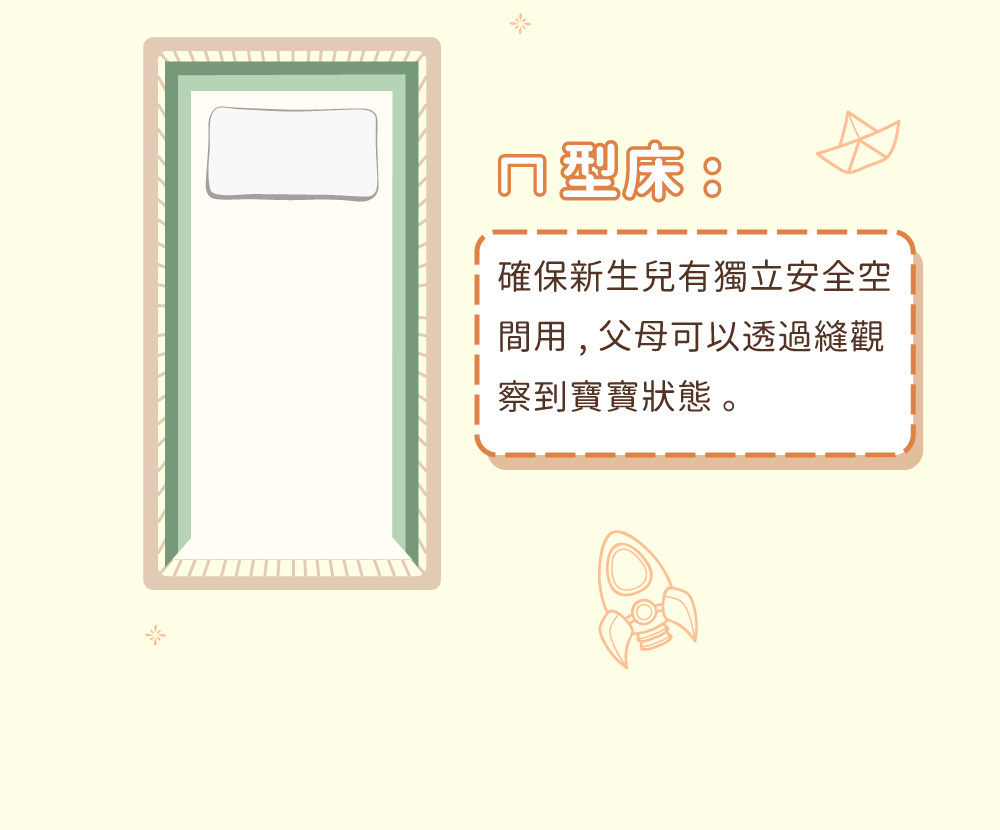 PAMABE 透氣床圍 ㄇ型床安裝示範,三面防護確保安全,同時讓父母能隨時觀察寶寶的睡眠狀態。