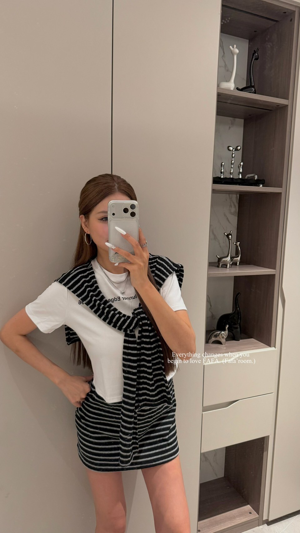 【Mar.3】F'1條紋披肩三件套