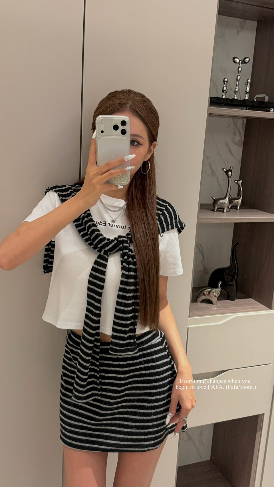 【Mar.3】F'1條紋披肩三件套