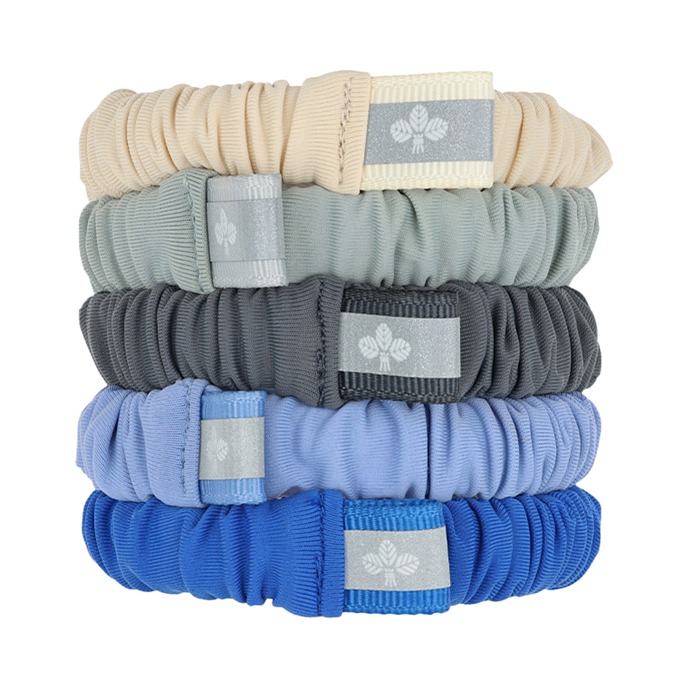 L. ERICKSON 細褶運動髮圈-5入〈雅典藍〉