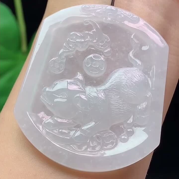 翡翠冰種豬牌,天然翡翠A玉, 緬甸玉, Jade, Jadeite
