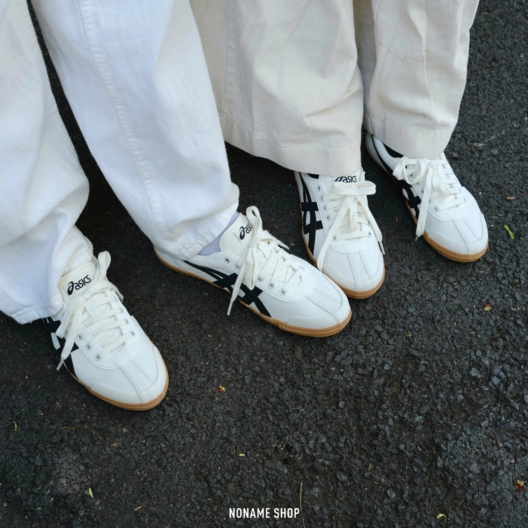 ASICS TSG-110 亞瑟士 復古 編織 帆布 焦糖底 休閒鞋 米白黑 (男/女款)