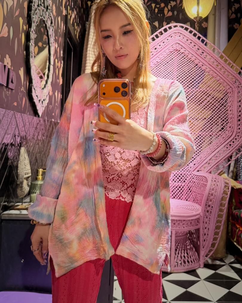 [Preorder 10 days around] Macrame top KOR0321 - F111 black / F112 white / F113 pink(0306INDIALIVE)