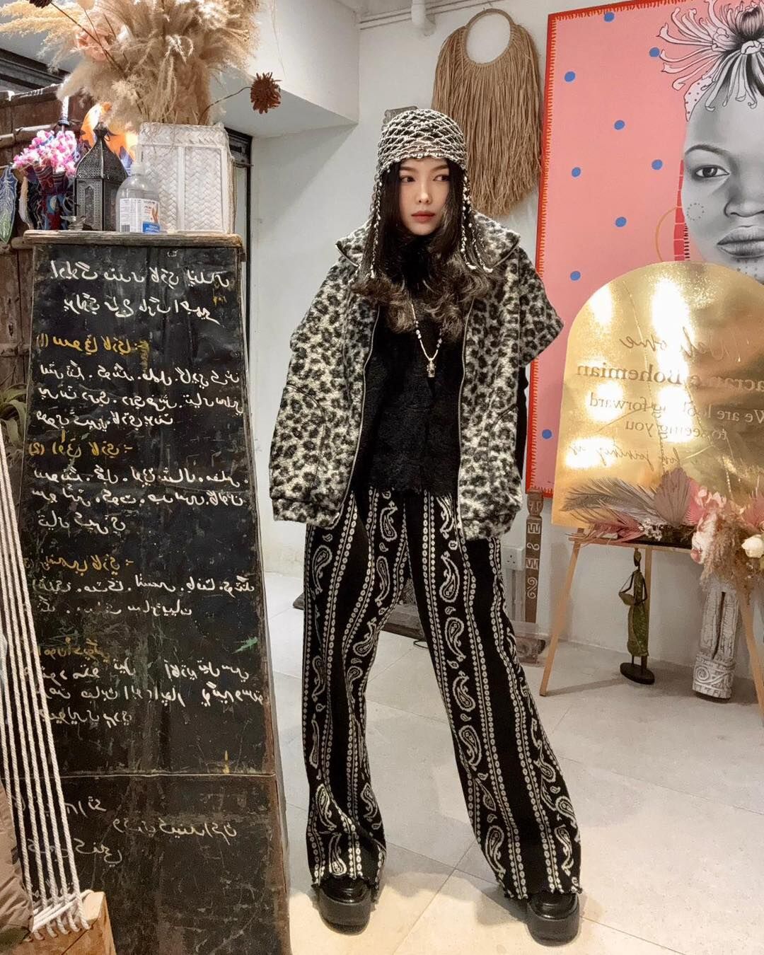 [訂貨約10天] Macrame pant KOR0255 - F207 black / F208 red (0226live)