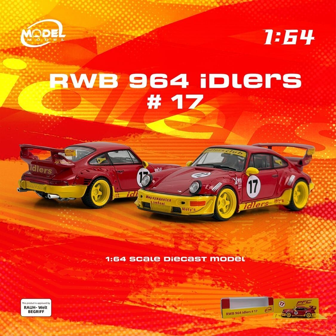 PO-$100 * MODELMODEL * 1:64 RWB964 IDLERS LIVERY #17