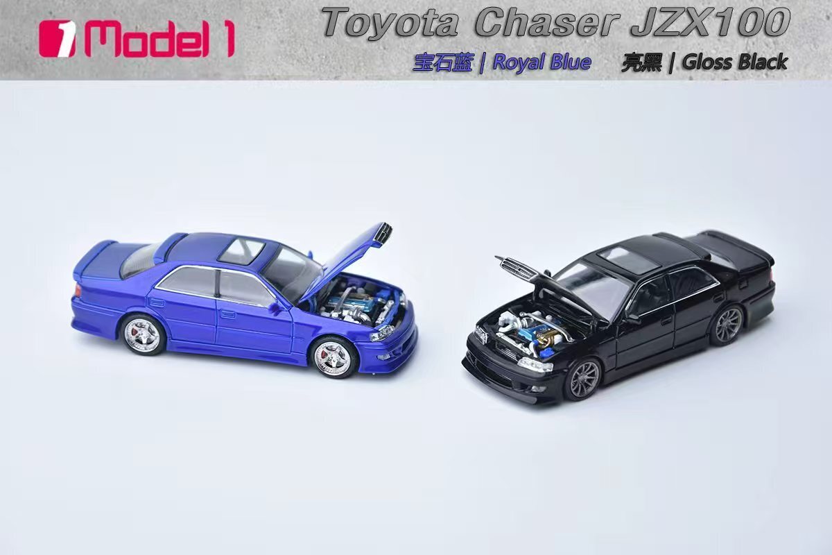 PO-$170 * MODEL ONE * 1:64 TOYOTA CHASER JZX100 GLOSS BLACK