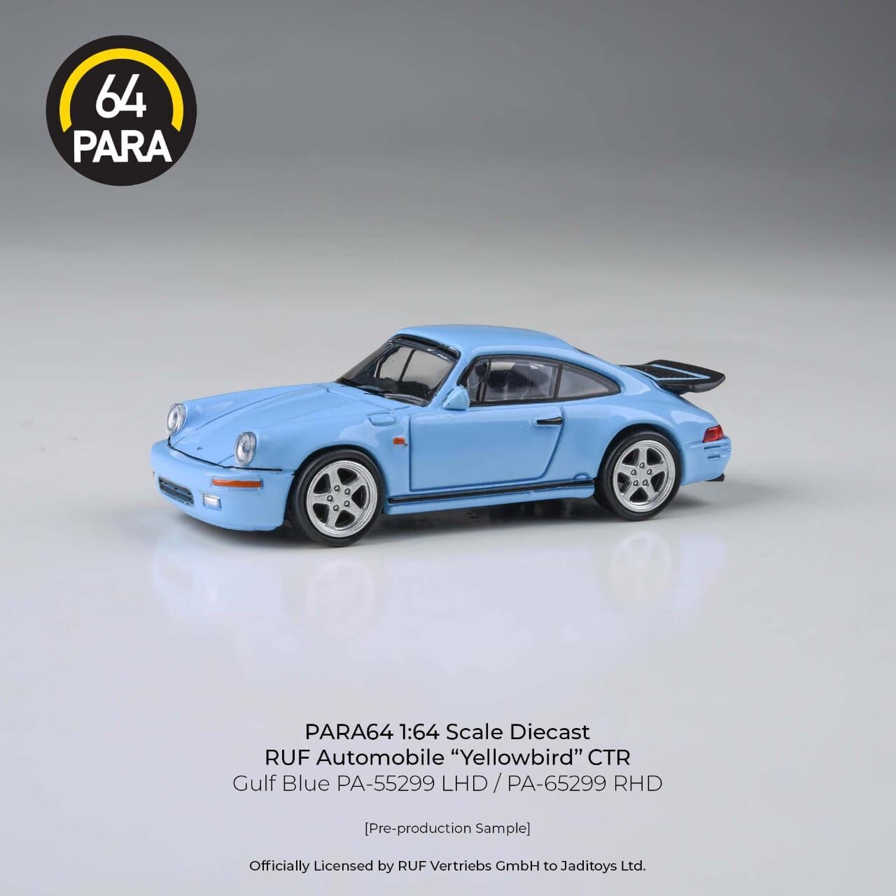 PO-$105 * PARA64 * 1:43 RUF CTR 1987 GULF BLUE RHD