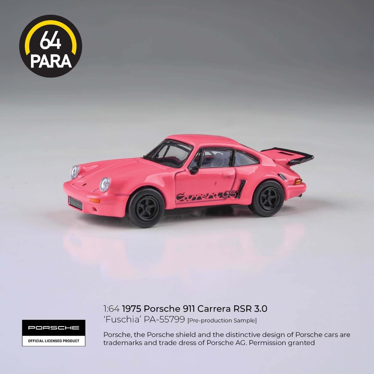 PO-$105 * PARA64 * 1:64 1974 PORSCHE 911 CARRERA RSR 3.0 FUSHIA LHD