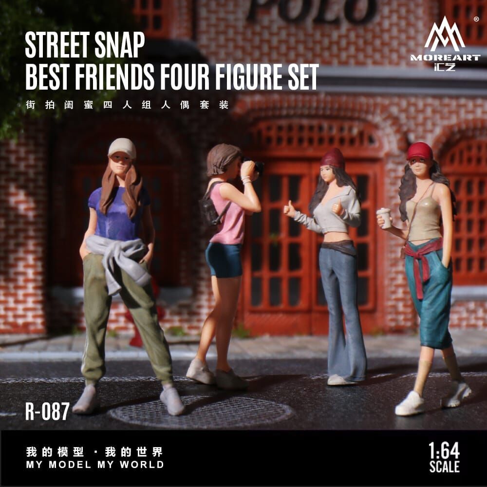 PO-$140 * MOREART * 1:64 FIGURE - STREET SNAP BEST FRIENDS FOUR FIGURE SET (MO223087)