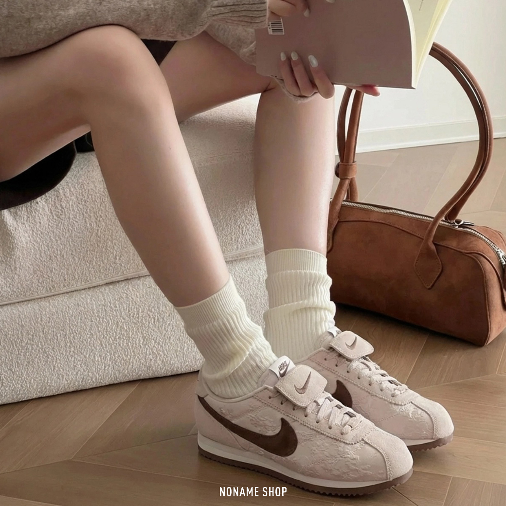 NIKE CORTEZ TEXTILE 翻鞋舌 蕾絲 雙鞋帶 復古 阿甘鞋 玫瑰粉 草莓生巧 (女款)