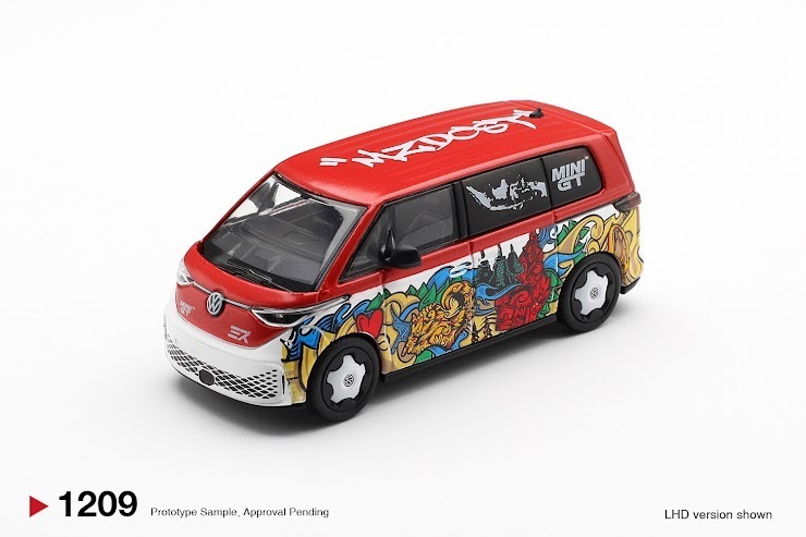 PO-$89 * MINI GT * 1:64 1209 Volkswagen ID. Buzz Mizu Design RHD