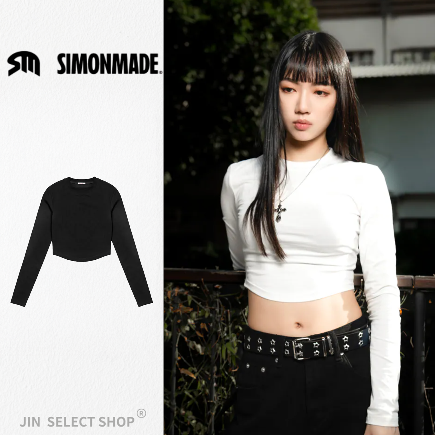 SIMON MADE GC-2521 正肩 短版 薄長袖