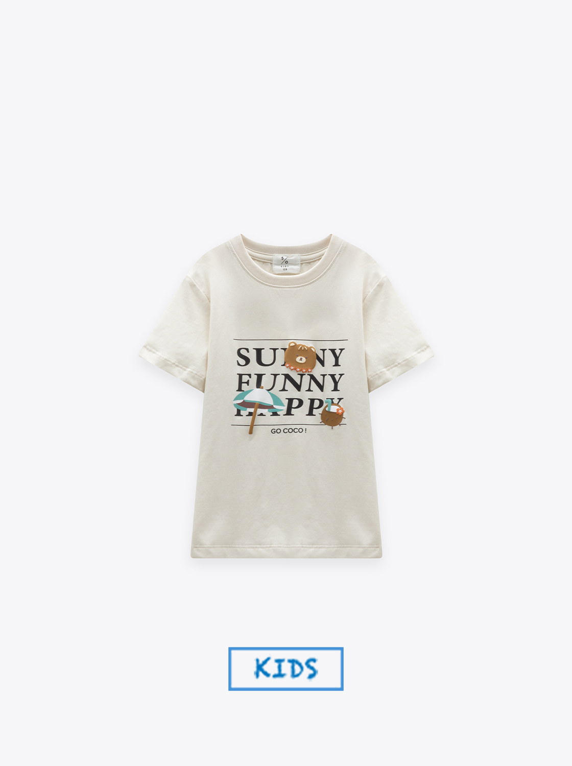 熊熊海邊日印花TEE【童裝】