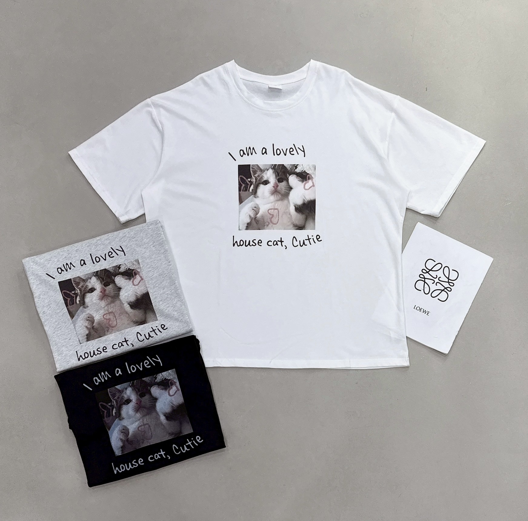 放電呆萌貓咪字母棉質衣