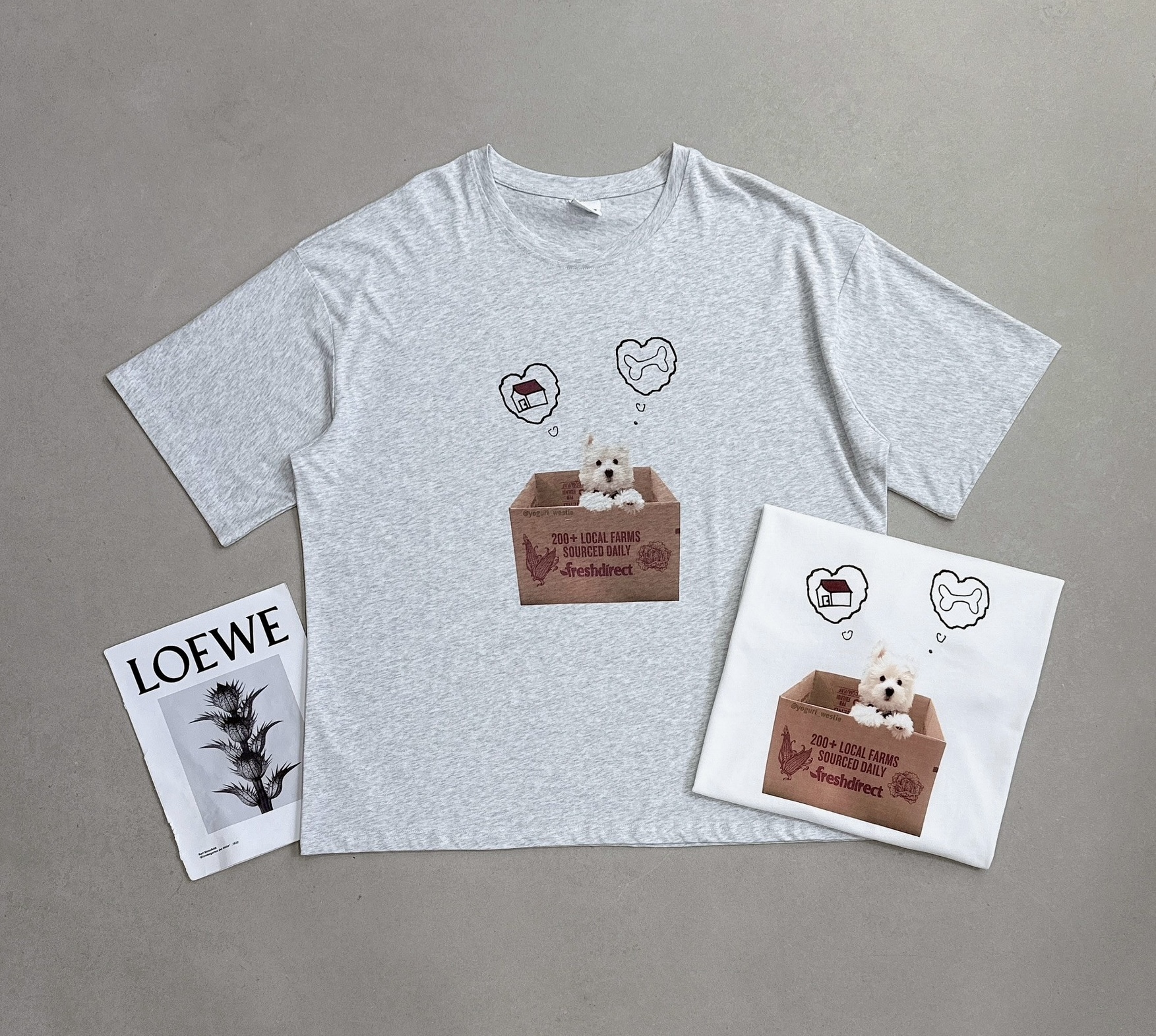 俏皮西沙狗印花棉質上衣