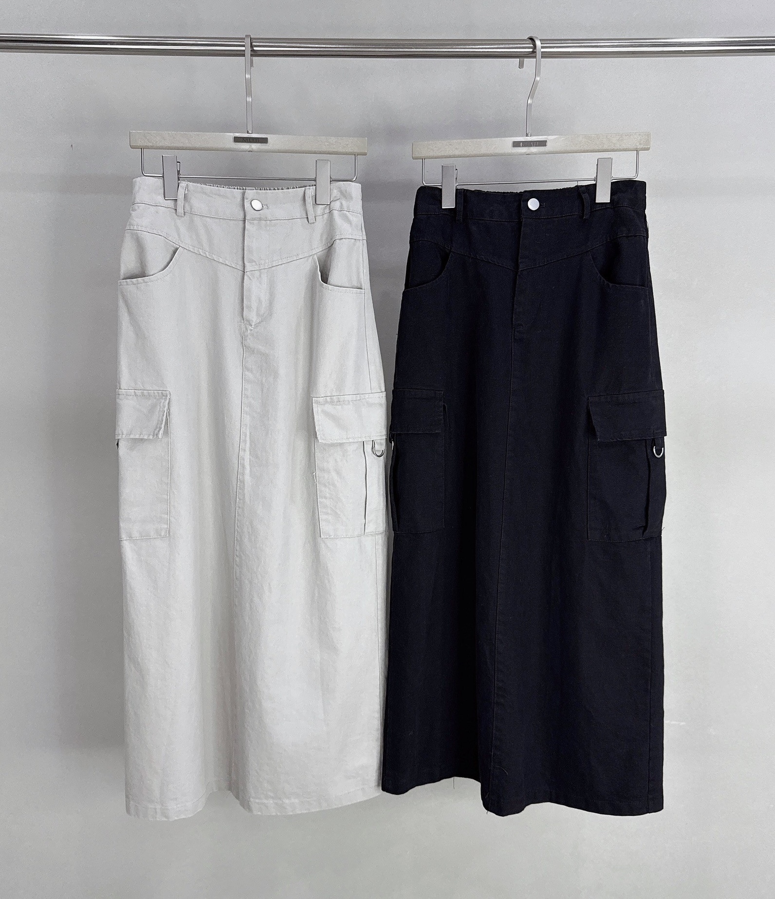 V字車線水洗工裝長裙