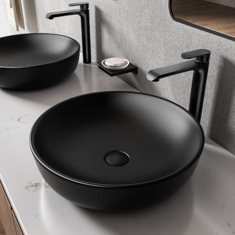 Vizio Round Countertop Basin (Matt Black)(VZ100101MB)