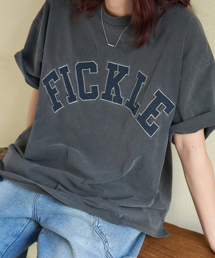 日本預訂 cube sugar CS 20/-OE Jersey Pigment Dyed Logo Patch T-Shirt