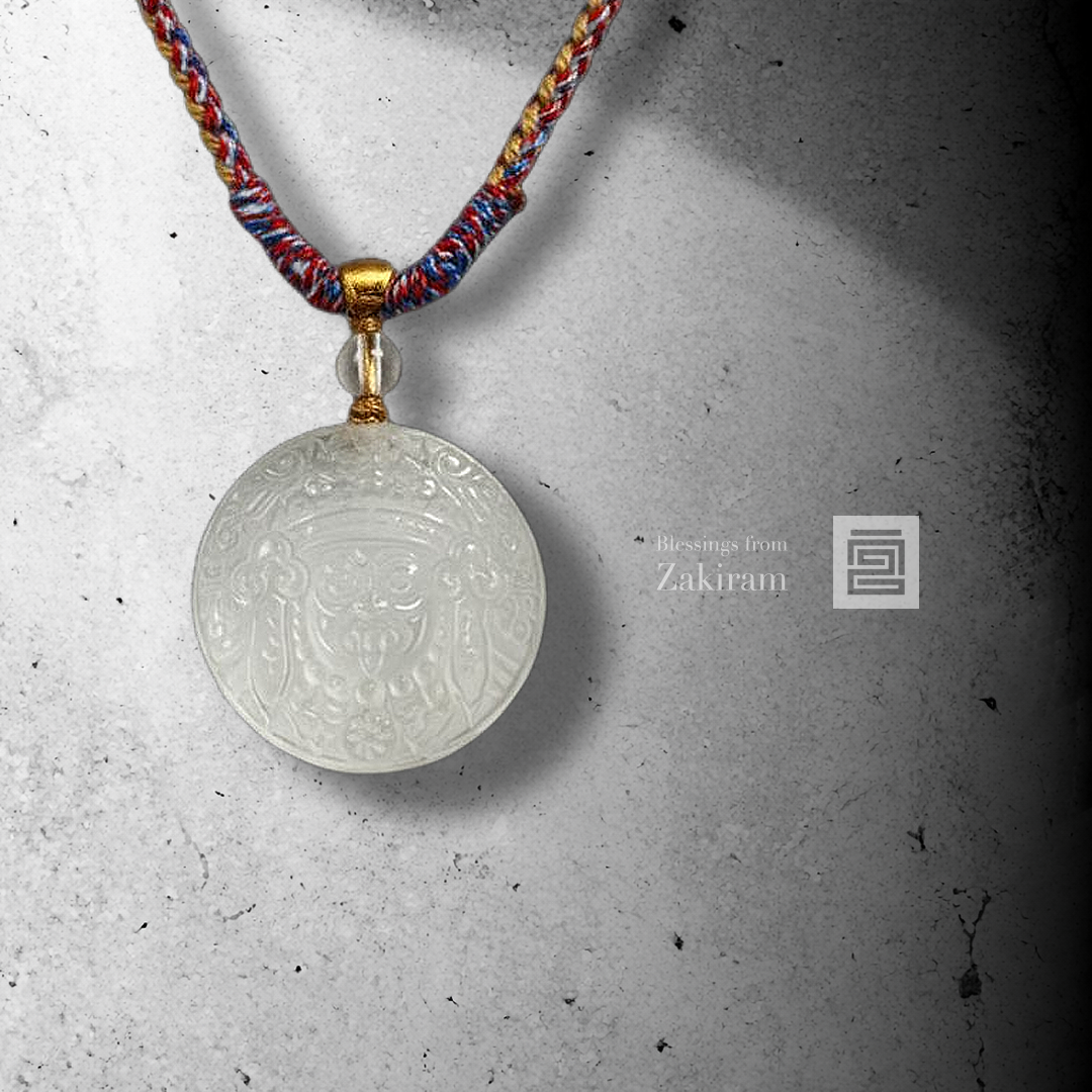 扎基拉姆 天然雕刻白水晶 項鏈